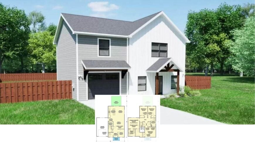 Tour This Smartly Laid-Out 4-Bedroom Modern Craftsman Home with Dual-Tone Siding (Floor Plan)