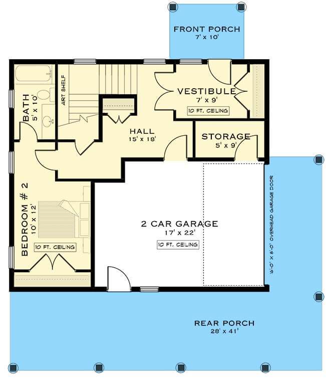 Two-Story Modern 2-Bedroom Home with Open Living Space and Wraparound ...