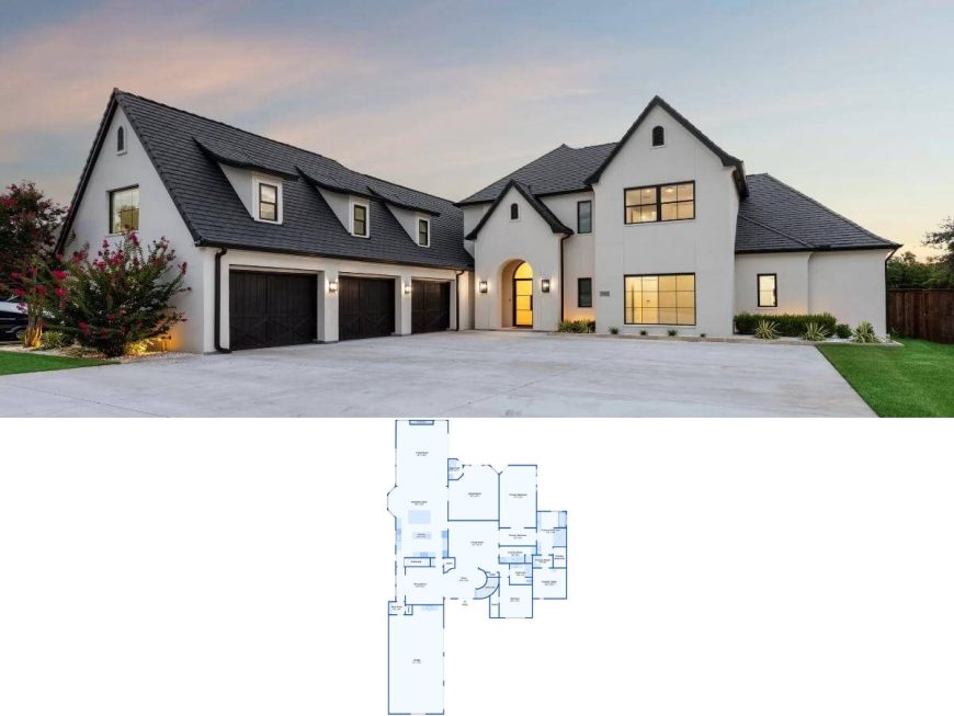 Single-Story 2-Bedroom European Cottage-Style Home with Open Concept ...