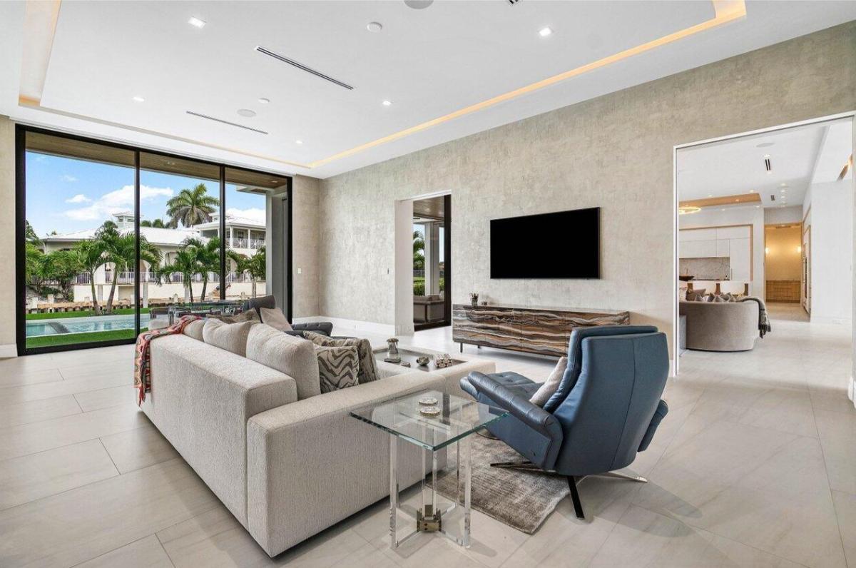 Living room with couches.