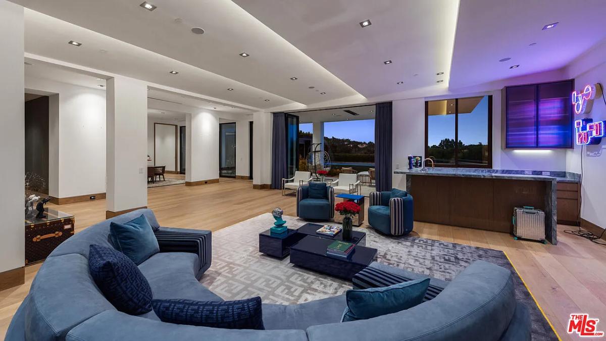 Living room with couches.