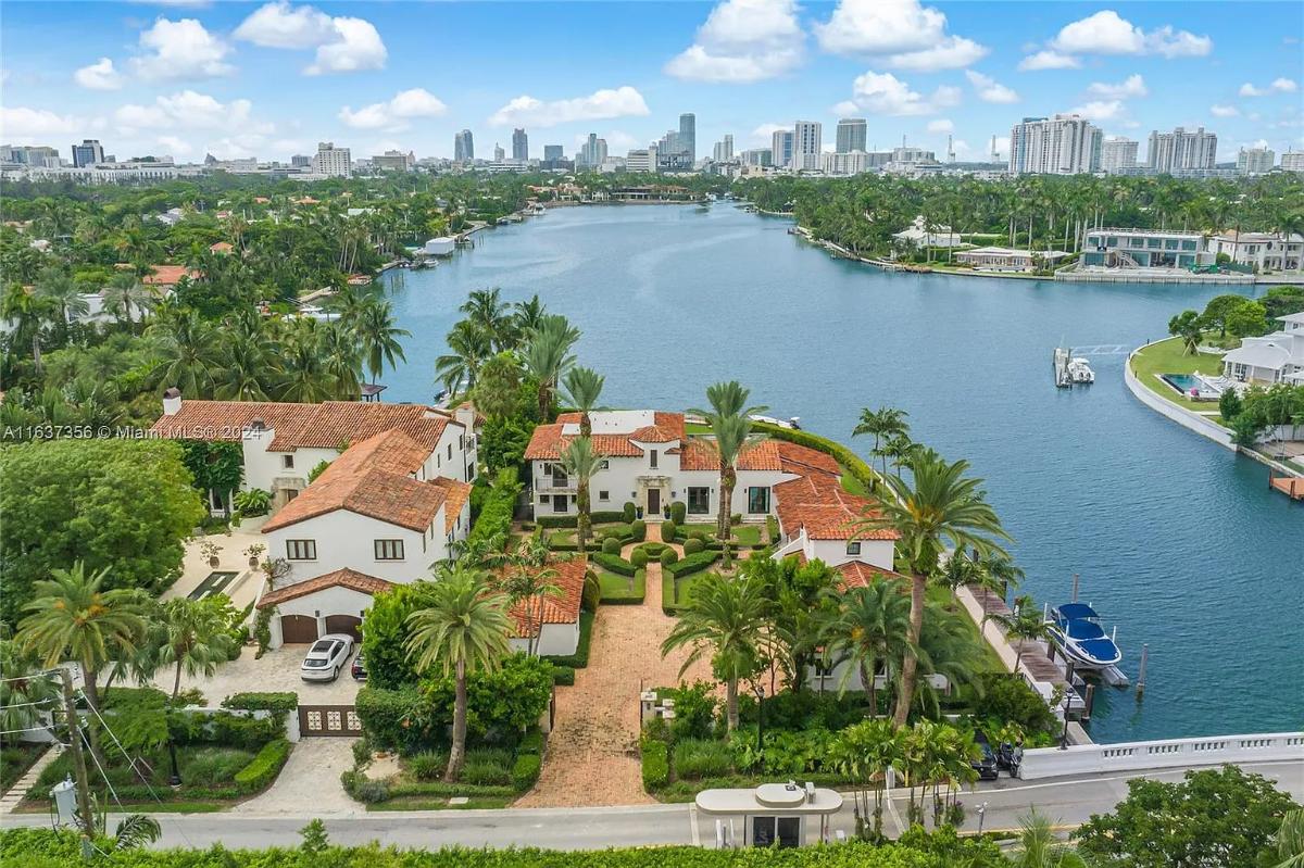 Aerial view of the property.
