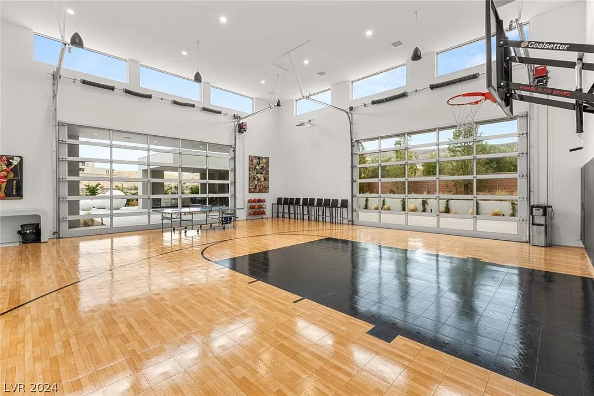 Indoor basketball court