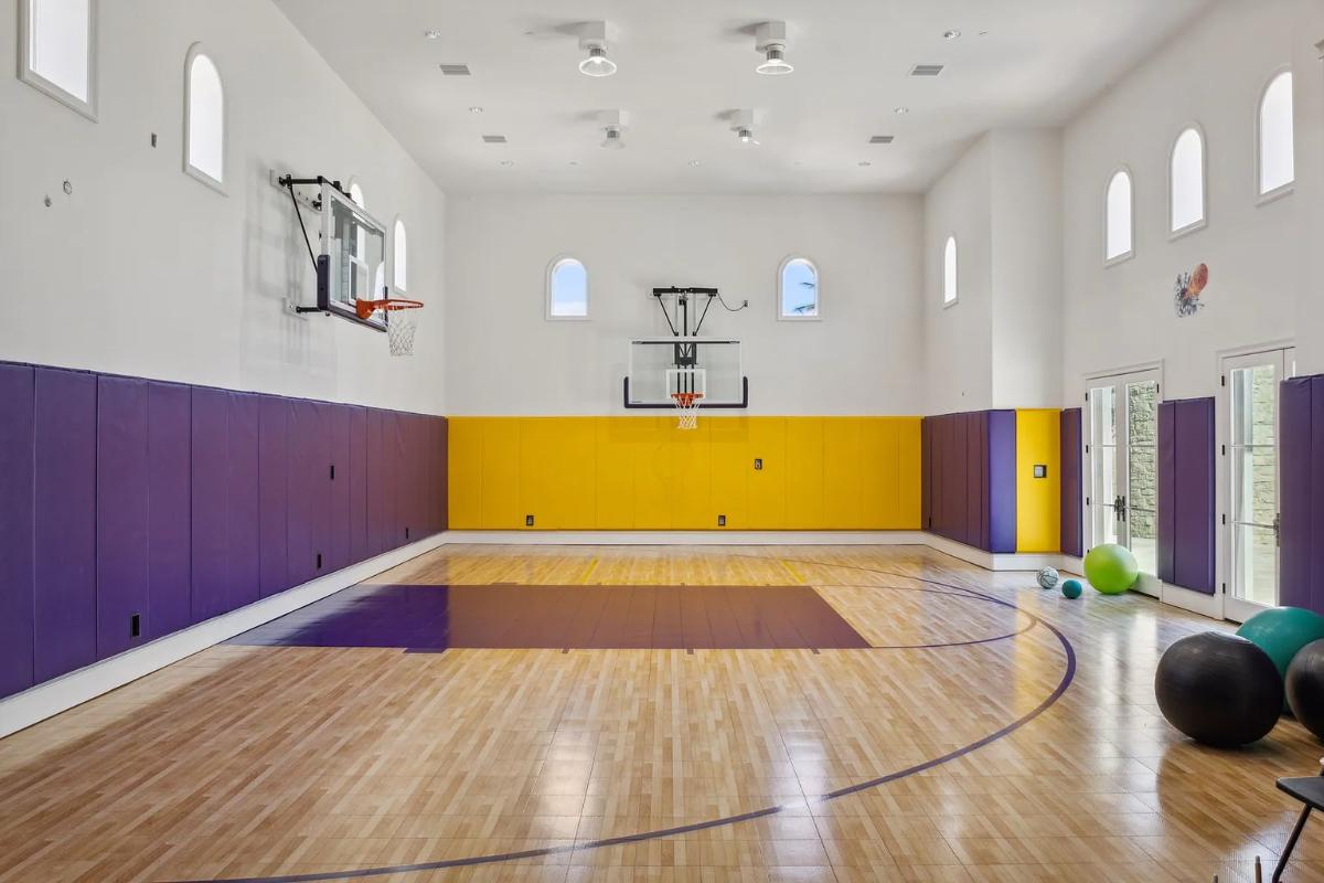 Indoor basketball court