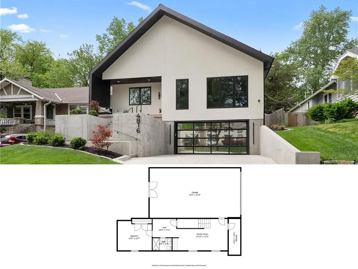 Contemporary Style 4-Bedroom Home (3,464 Sq. Ft. Floor Plan)