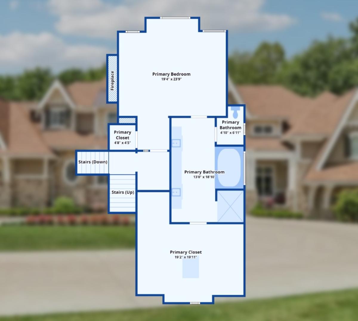 Floor plan of the house - second floor