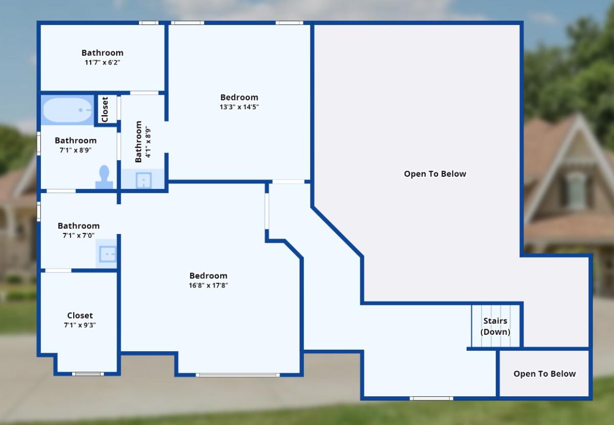 Floor plan of the house - third floor