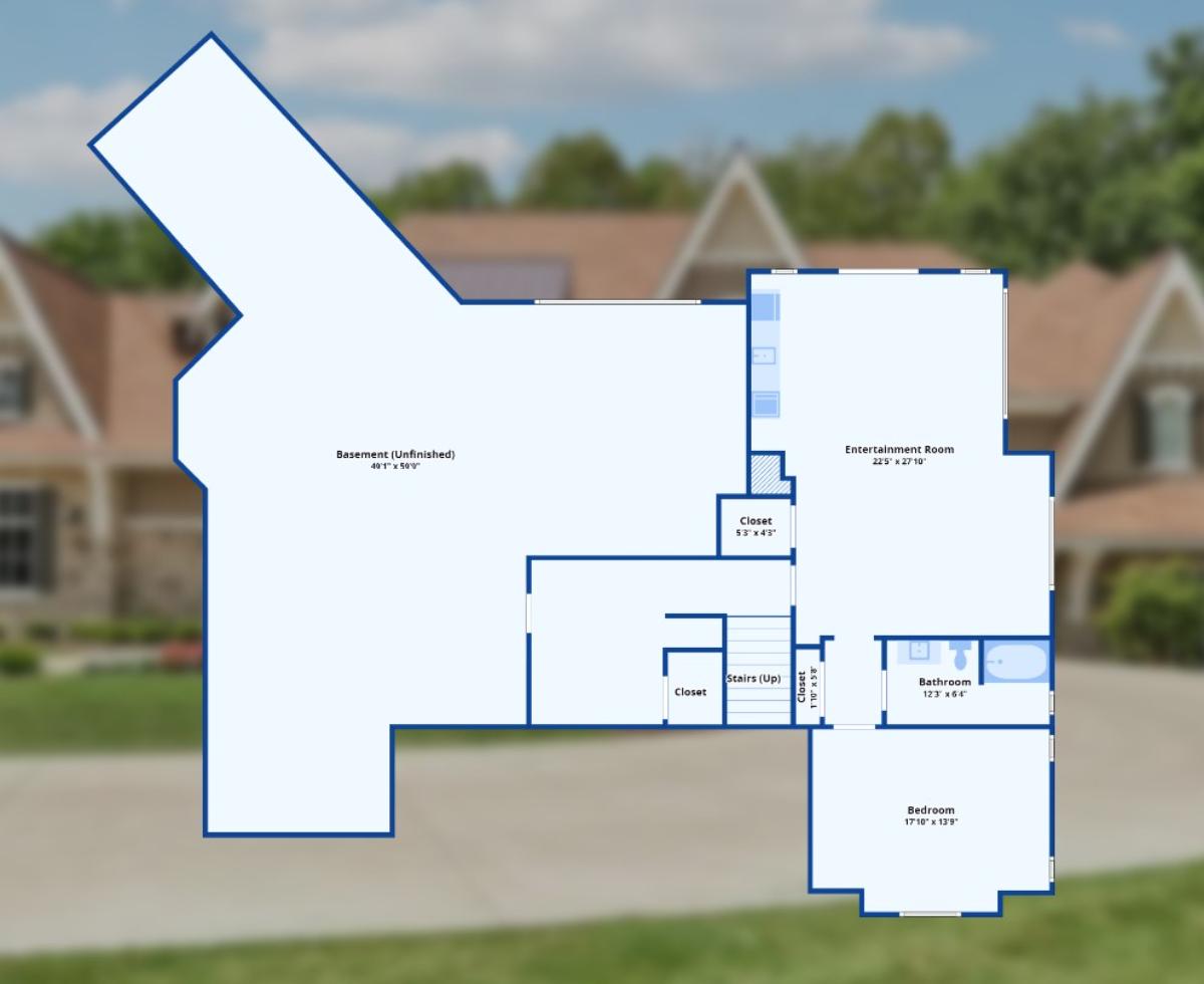 Floor plan of the house - basement