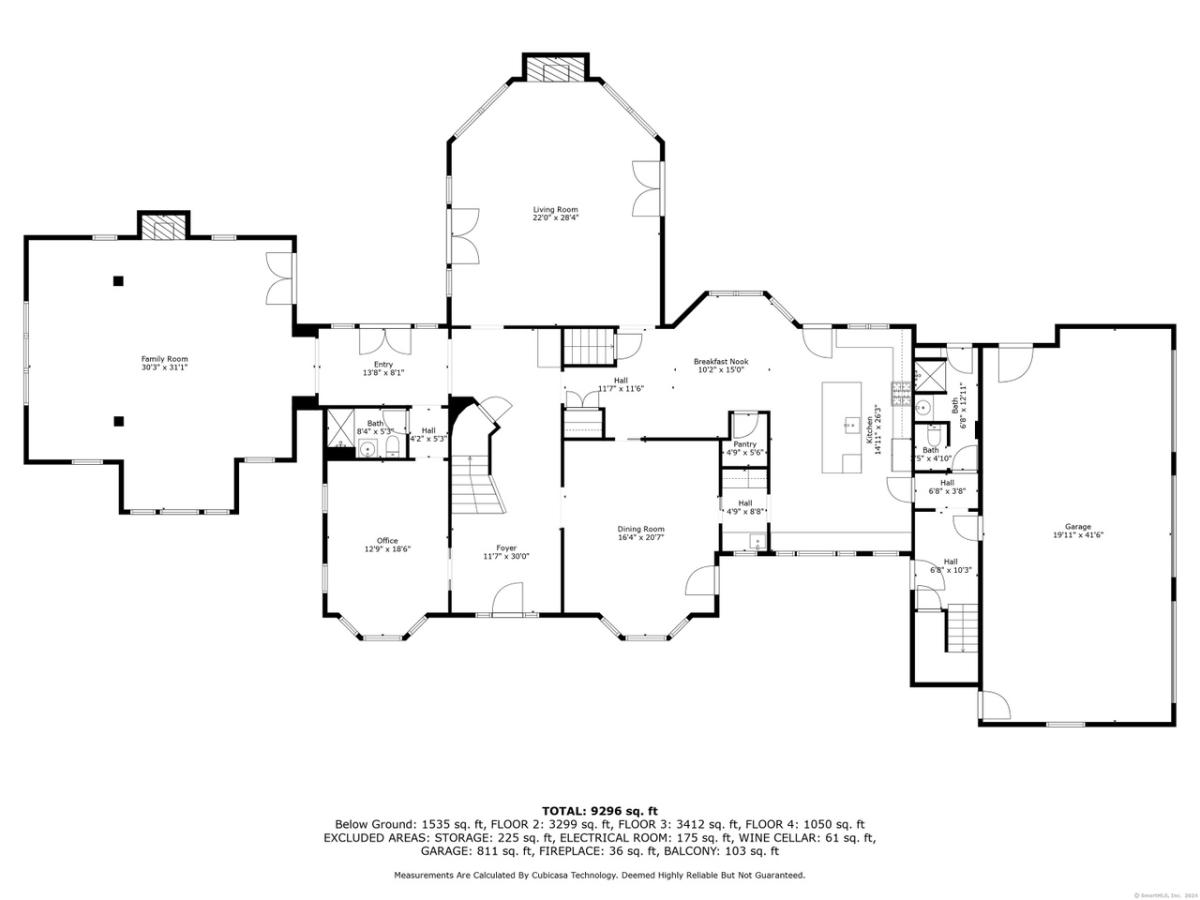 Floor plan of the mansion.
