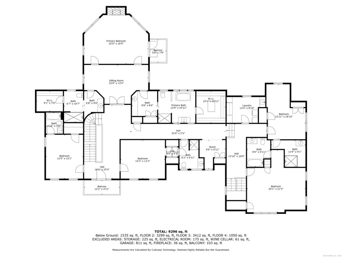 Floor plan of the mansion.
