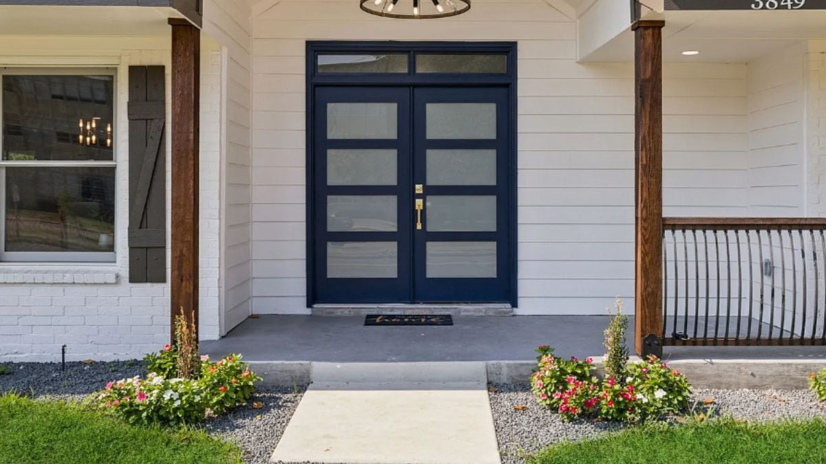 The front entry of the house.
