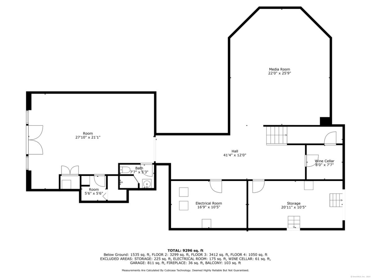 Floor plan of the mansion.