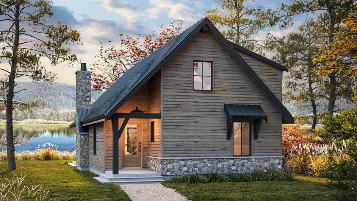 3-Bedroom Mountain Style Two-Story Cottage with Covered Patio and Loft Space (Floor Plan)