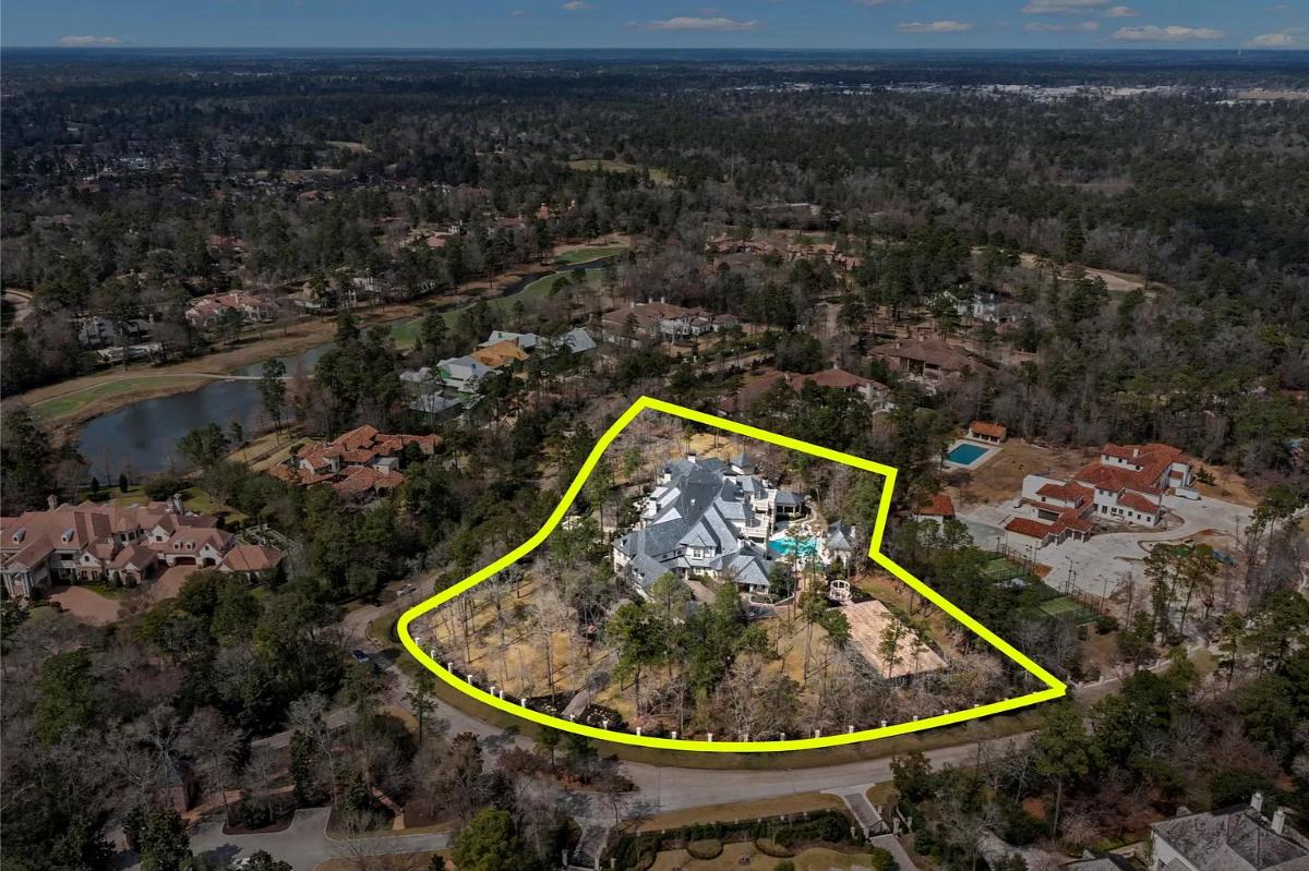 Aerial view of the property.