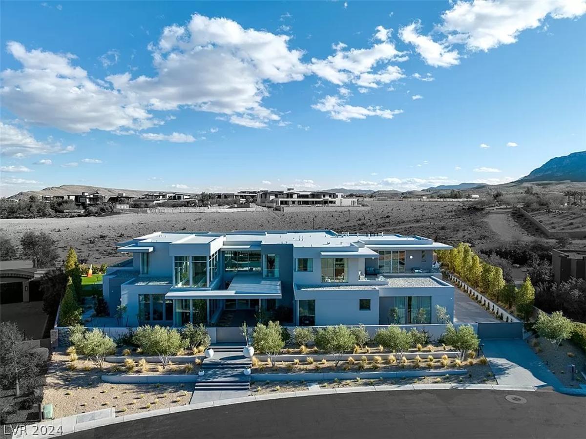 Aerial view of the mansion.