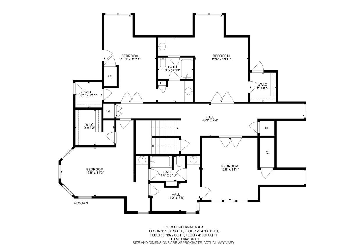 Floor plan of the house.