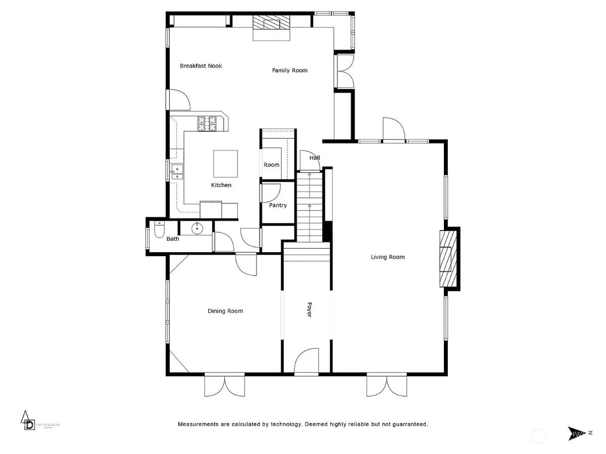 Floor plan of the house.