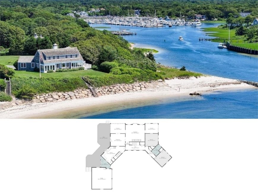 Tour This Breezy 3-Bedroom, 2-Bath Shingle-Style Coastal Retreat with Dual Sunrooms