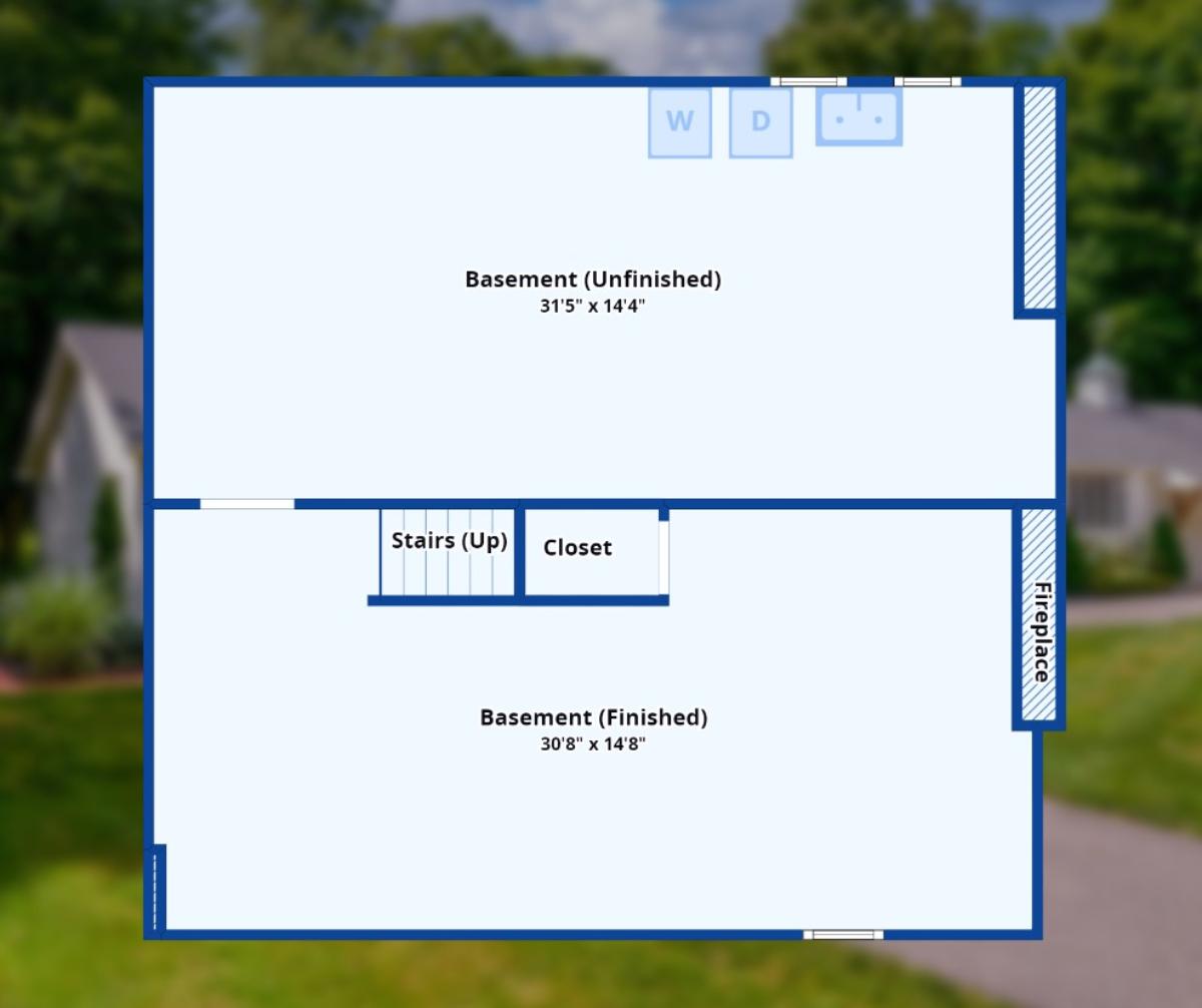 Floor plan of the house - basement