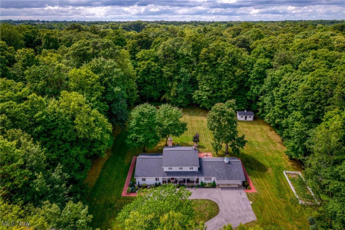 Aerial view of the property.