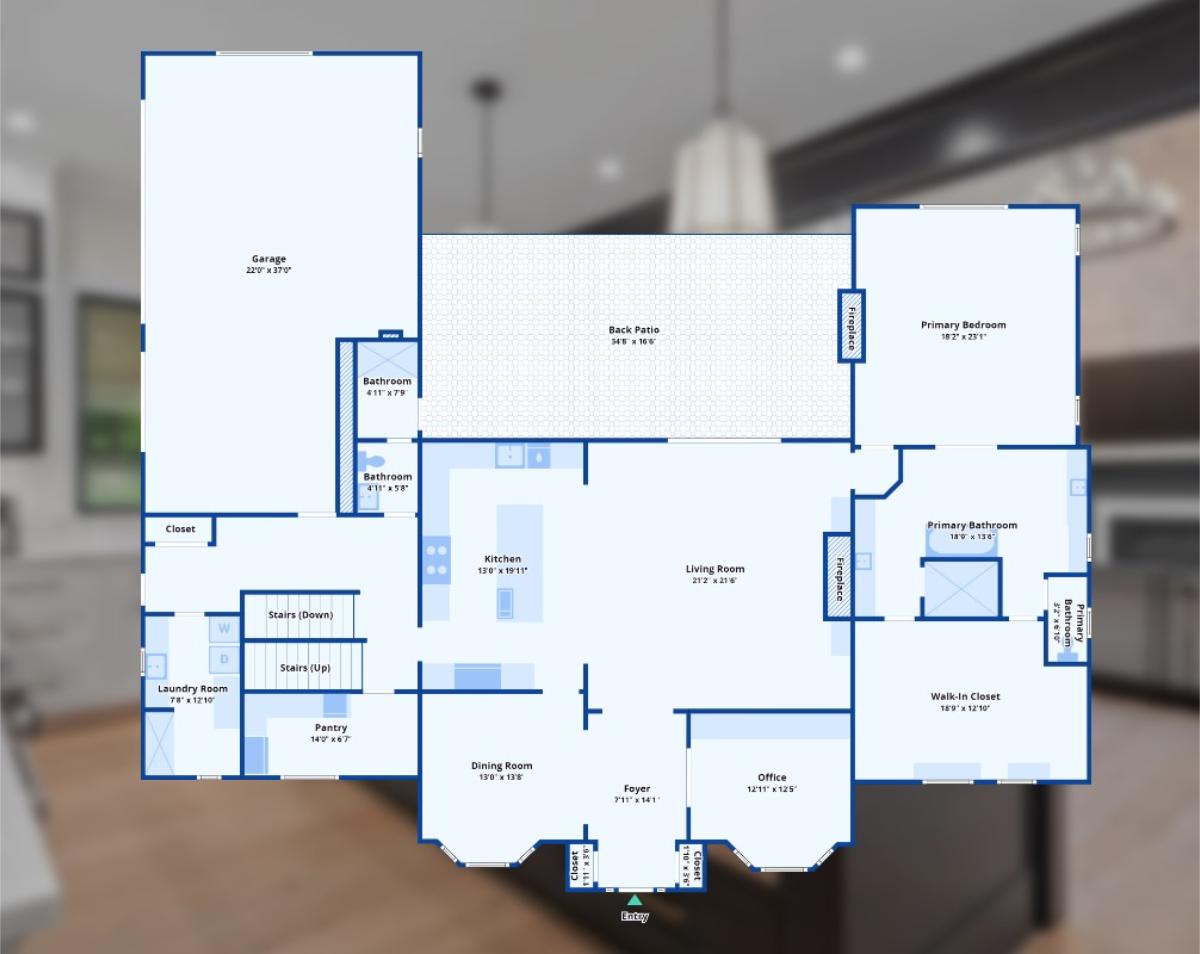 Floor plan of the house - first floor
