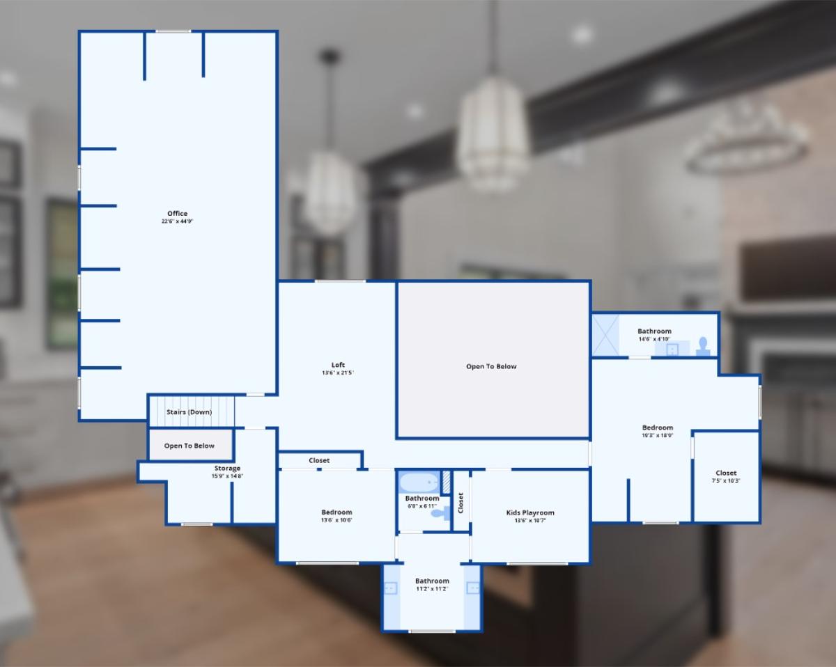 Floor plan of the house - second floor