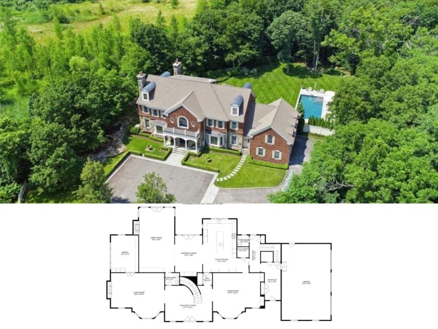 Tour This Grand 5-Bedroom Colonial Estate With a Basement Sports Complex and Resort-Style Pool