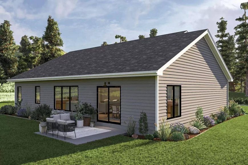 Modern Farmhouse Style 3-Bedroom Ranch with Open Concept Design (Floor ...