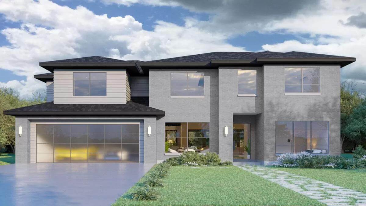 5-Bedroom Contemporary Home with 2-Car Garage and Open-Concept Living (Floor Plan)