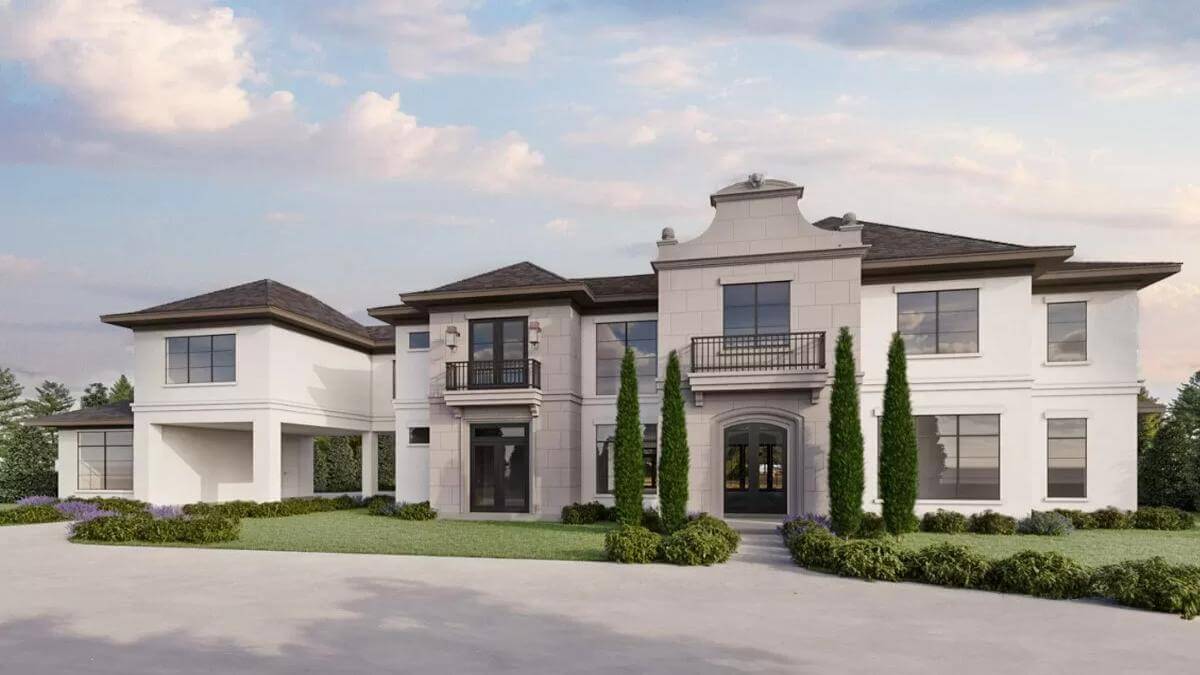 5-Bedroom European Style Home with Wet Bar and Balcony (Floor Plan)
