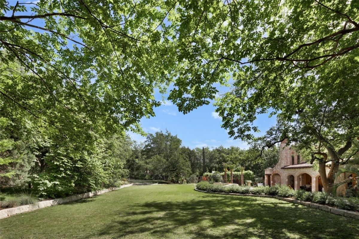 The property's backyard.