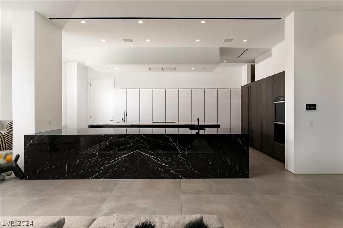 Kitchen with custom cabinetry.