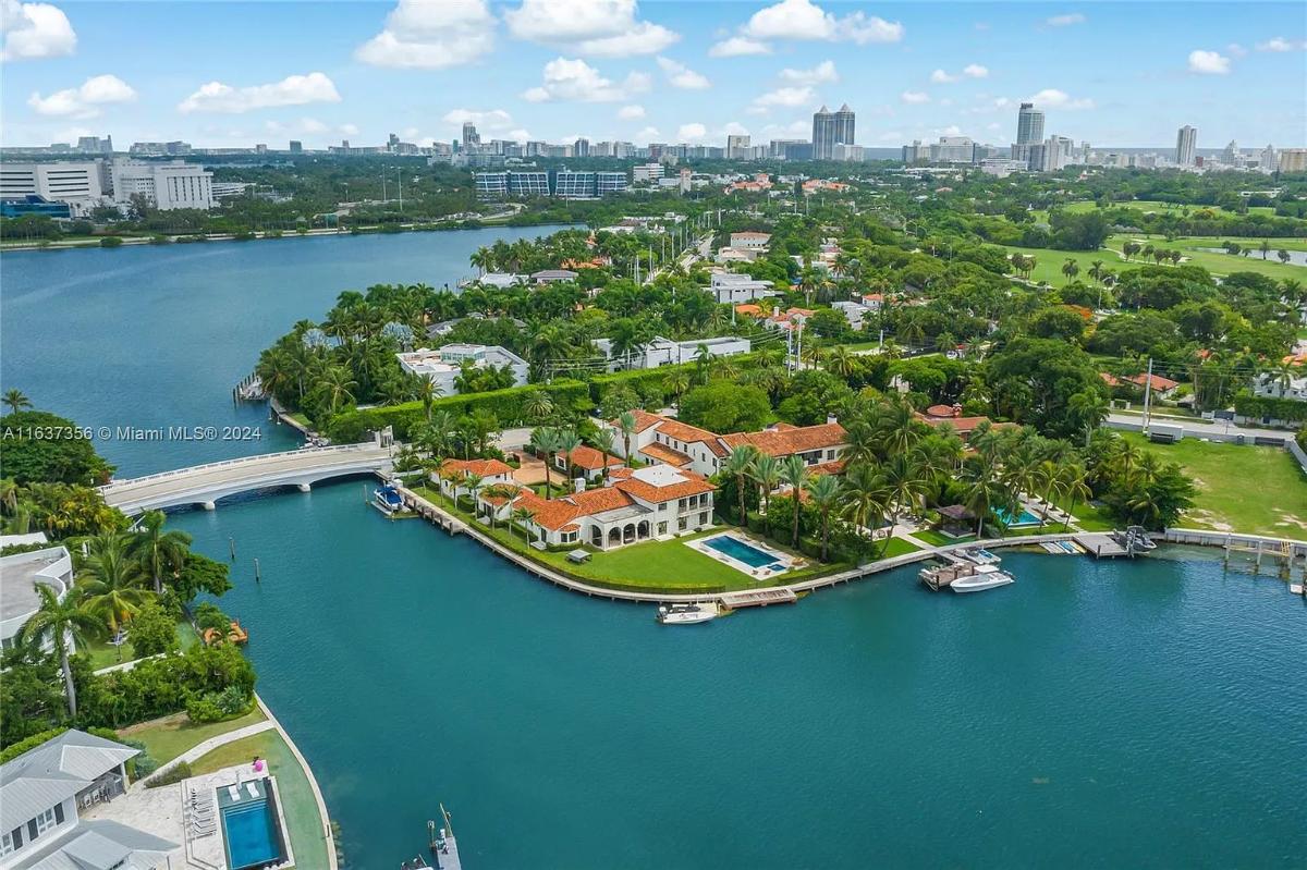 Aerial view of the property.