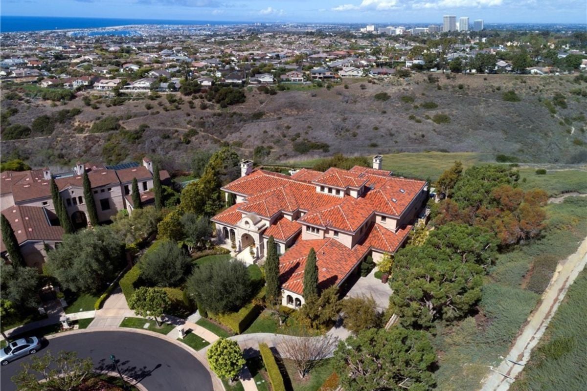 The aerial view of the property.