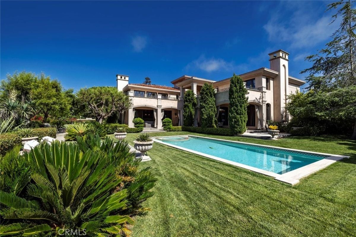 The property's backyard.