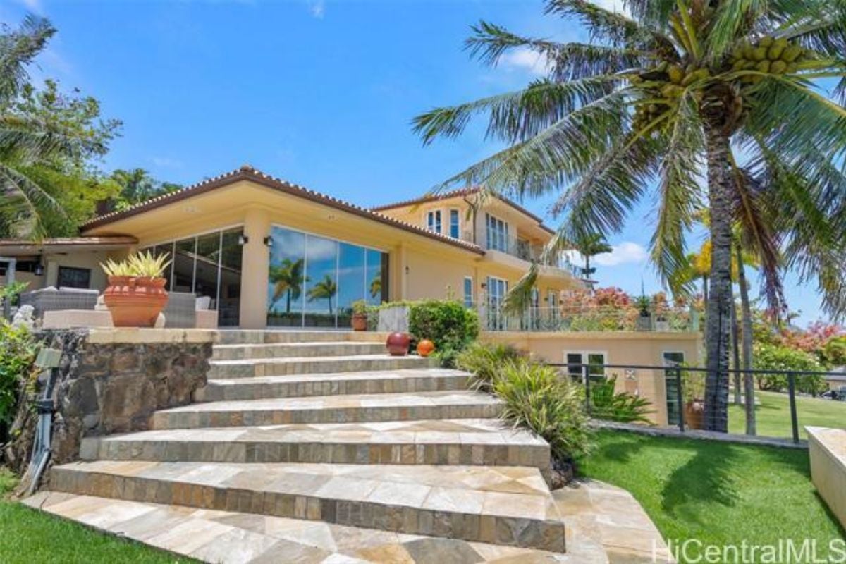 The exterior of the property.