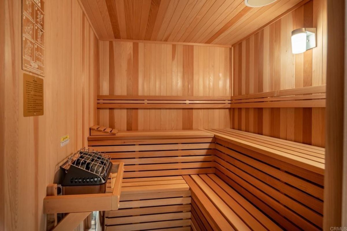 A sauna.