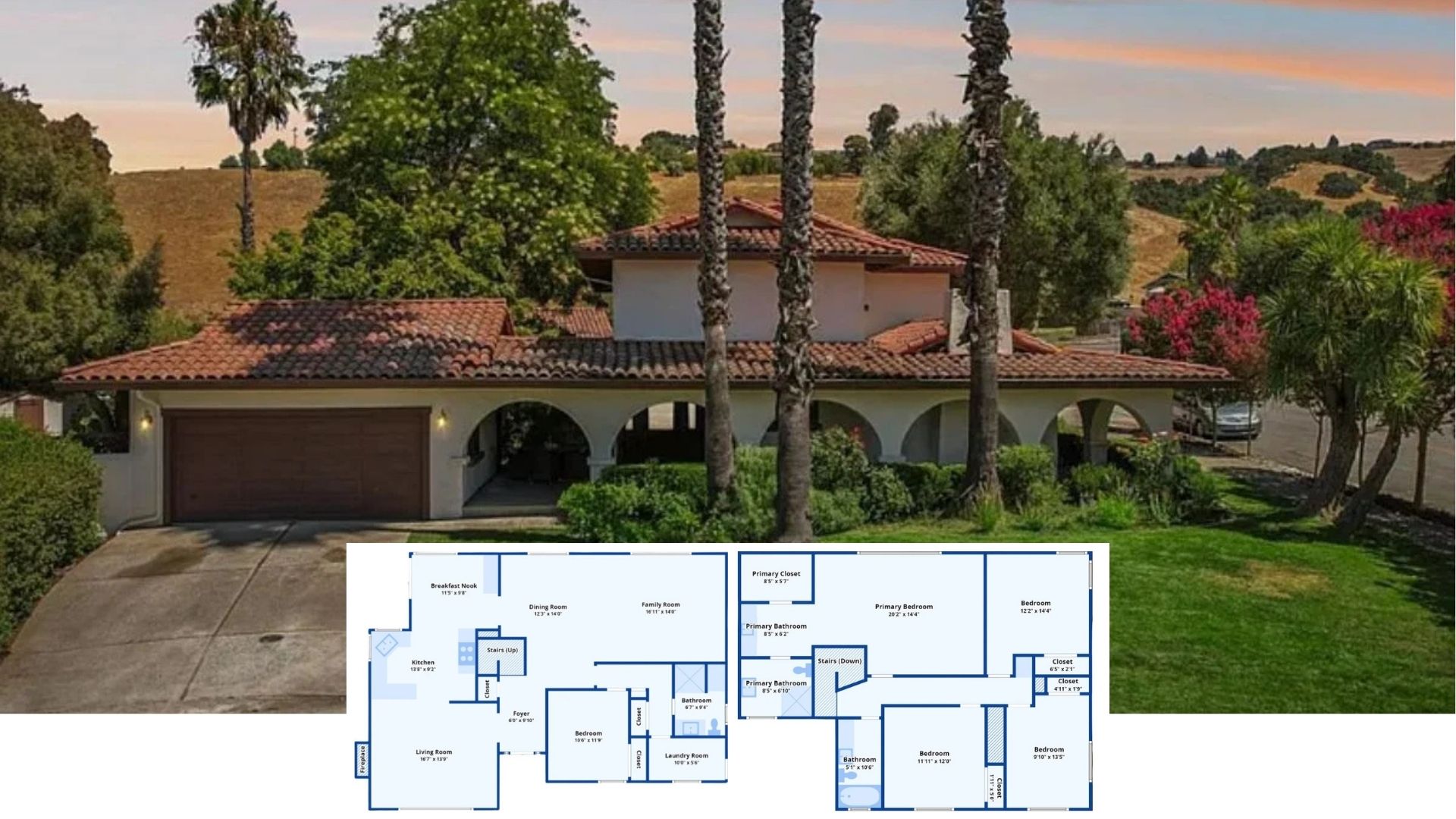 Take a Stroll Through This 3,200-Sq-Ft Spanish Revival Home with 4 Bedrooms, 3.5 Baths and a Signature Arched Walkway (Floor Plan)