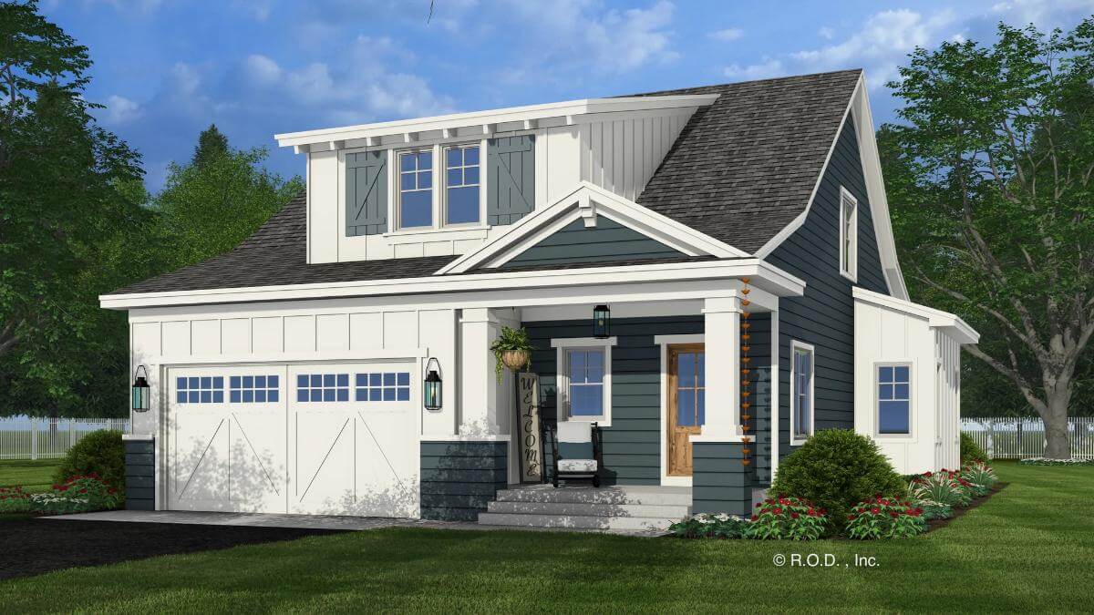 Craftsman Style 4-Bedroom Brentwood Home with Loft and Double Garage (Floor Plan)