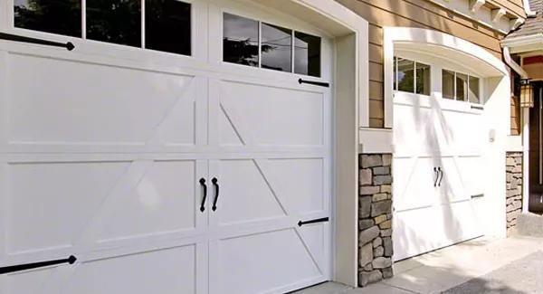 Garage with two bays.