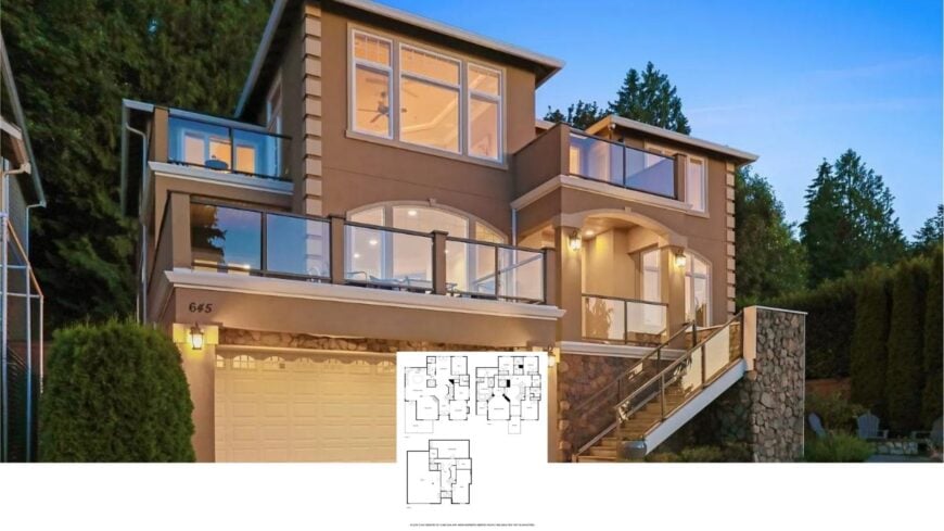 Take a Tour of This 6,200-Sq.-Ft. Waterfront Contemporary with Glass Balconies and En Suite Bedrooms