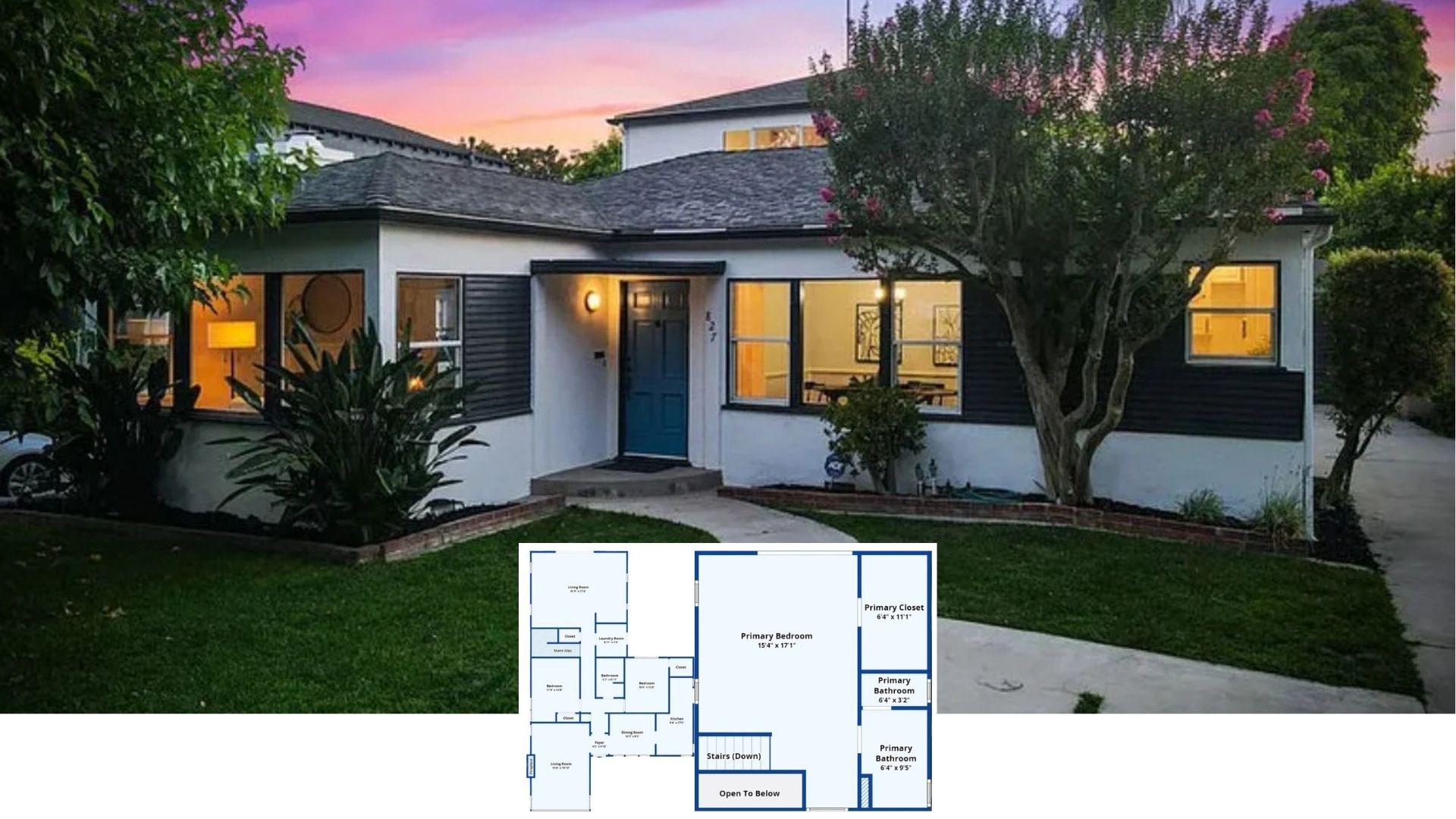 Step Inside This 3,100-Sq-Ft Contemporary Farmhouse with a Pop-of-Blue Entry and Resort-Style Backyard (Floor Plan)