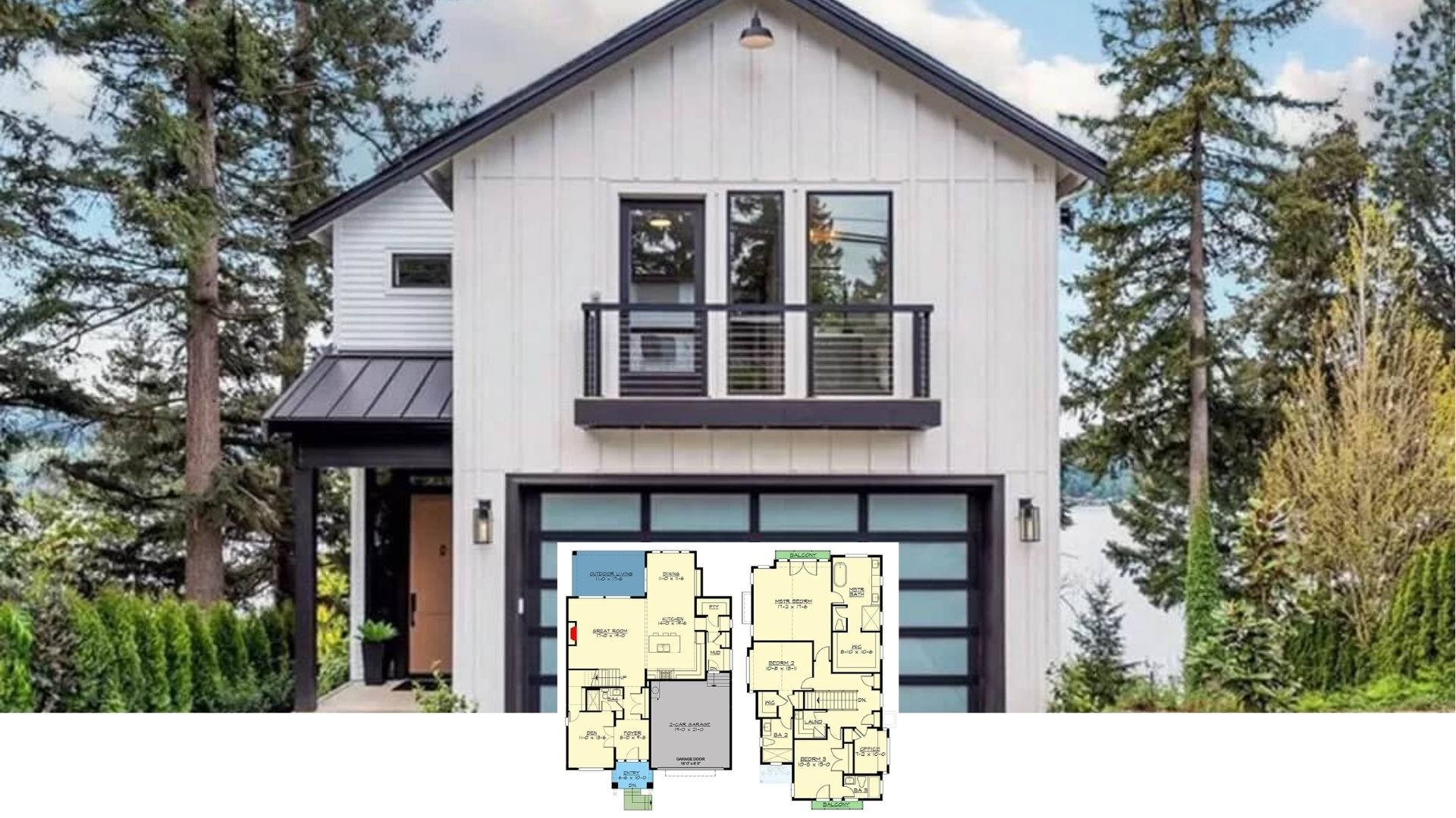 Step Inside This Thoughtfully Planned 3-Bedroom Modern Farmhouse with Frosted-Glass Garage Door and Workshop (Approx. 2,850 Sq. Ft. Floor Plan)