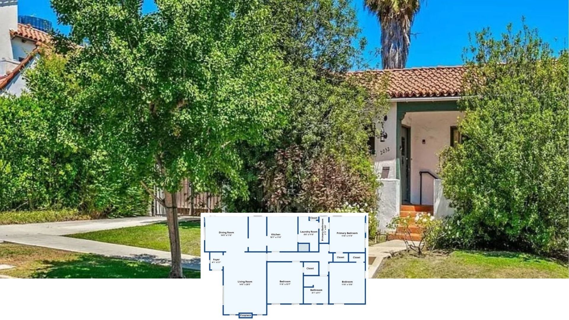 Step Inside This Sun-Kissed 3-Bedroom Spanish Bungalow with Terracotta Roof and Backyard Pool (Floor Plan)
