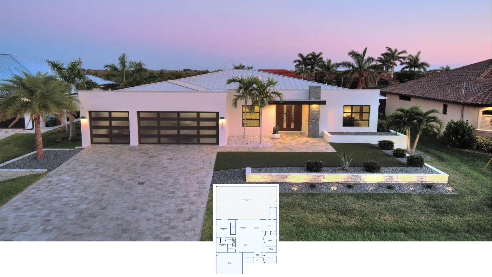 Step Inside This 2476-Sq.-Ft. Mid-Century Marvel With Four Bedrooms and a Screened Poolside Oasis (Floor Plan)