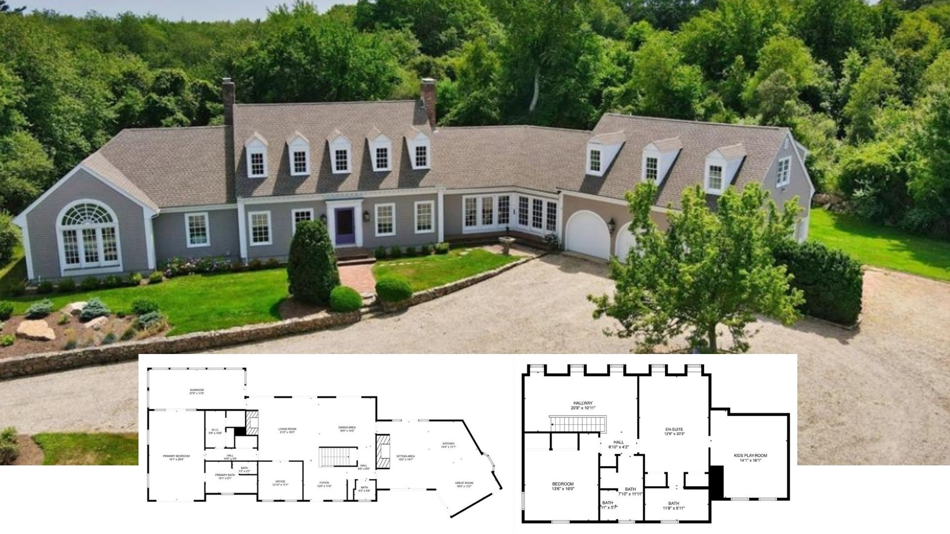 Tour This Classic 4-Bedroom Cape Cod With Slate Roof, Sunroom, and a 30' Guest Suite (Approx. 5,000 Sq. Ft.)