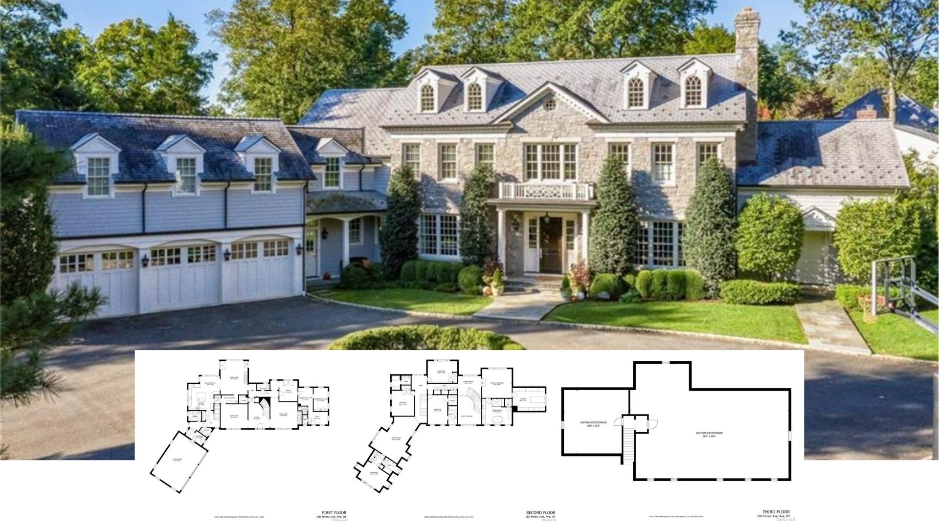 Tour This Majestic 4-Bedroom Colonial Revival Manor with Stone-and-Clapboard Grandeur (Floor Plans)