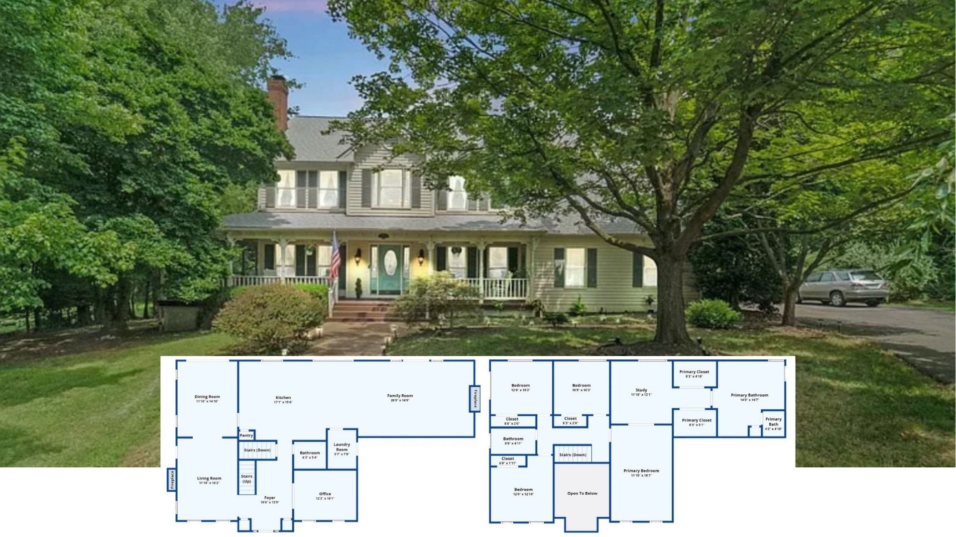 Tour This 4-Bedroom Wrap-Around Porch Retreat with Pool, Private Theater, and Lush Woodland Setting