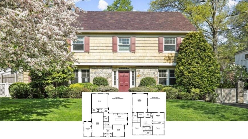 Step Inside This Grand 5-Bedroom Colonial With a Retro Basement Theater & Bar (5,200 Sq. Ft. Floor Plan)