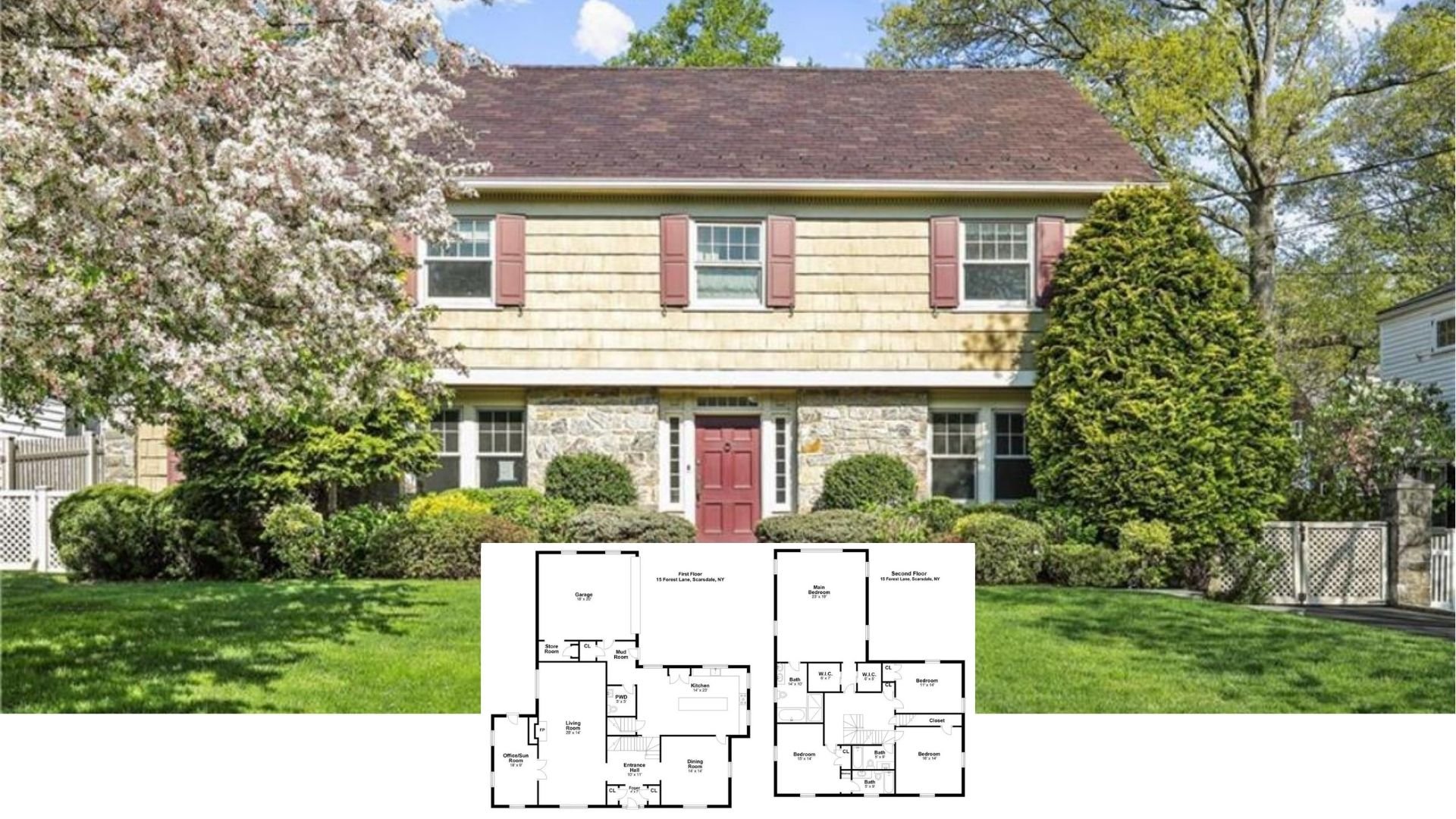Step Inside This Grand 5-Bedroom Colonial With a Retro Basement Theater & Bar (5,200 Sq. Ft. Floor Plan)